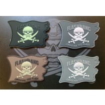 Set of 4 Flashbang pirate flag patches (Version B)