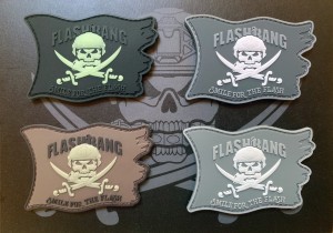 Set of 4 Flashbang pirate flag patches (Version B)